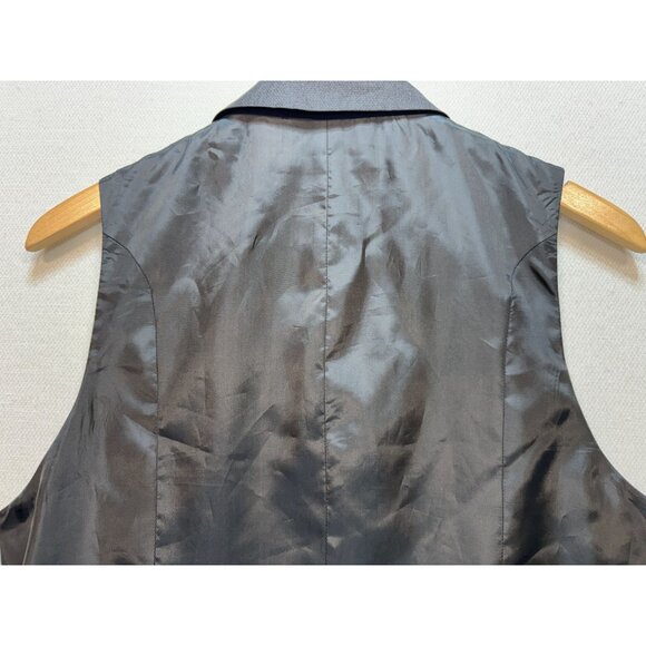 Alfani Men's Button Front Rayon Suit Vest Slim Fit Sleeveless Size S Gray Solid - Picture 5 of 5